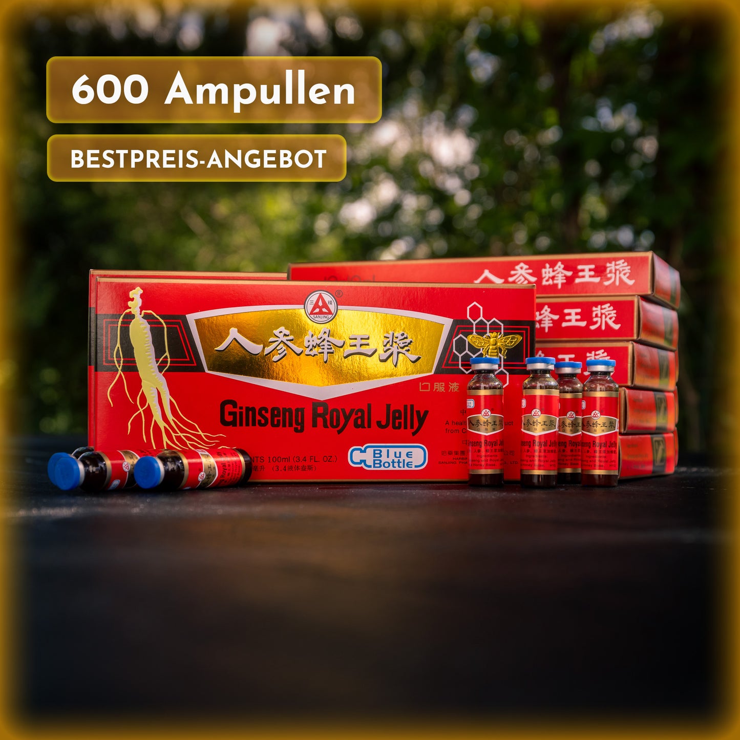 Ginseng Royal Jelly - 6x 90-Tage-Kur + 10% (600 Ampullen)